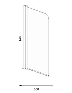 Шторка для ванны Azario MERRIT AZ-NF6211 800